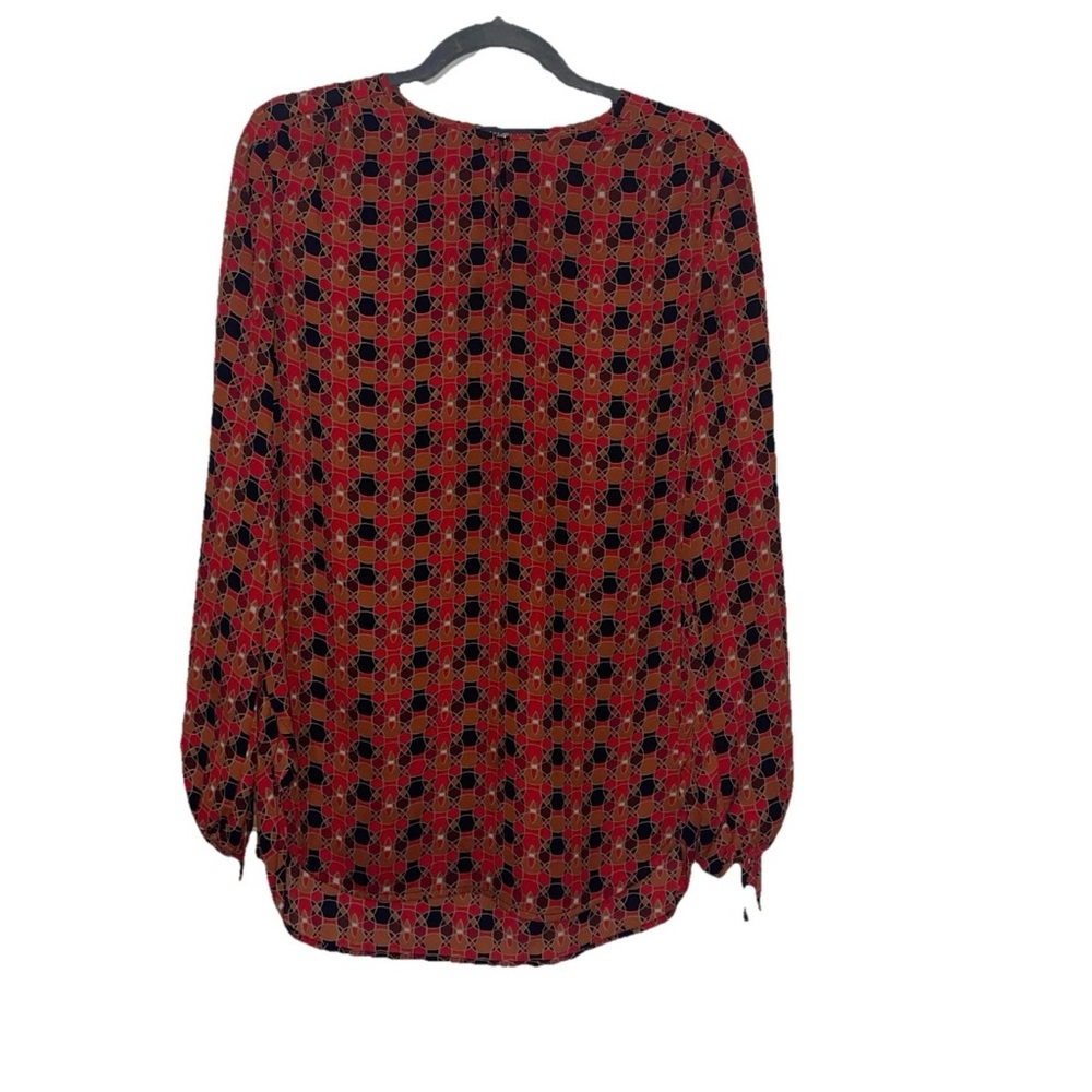 The Limited Red and Black Patterned Blouse
